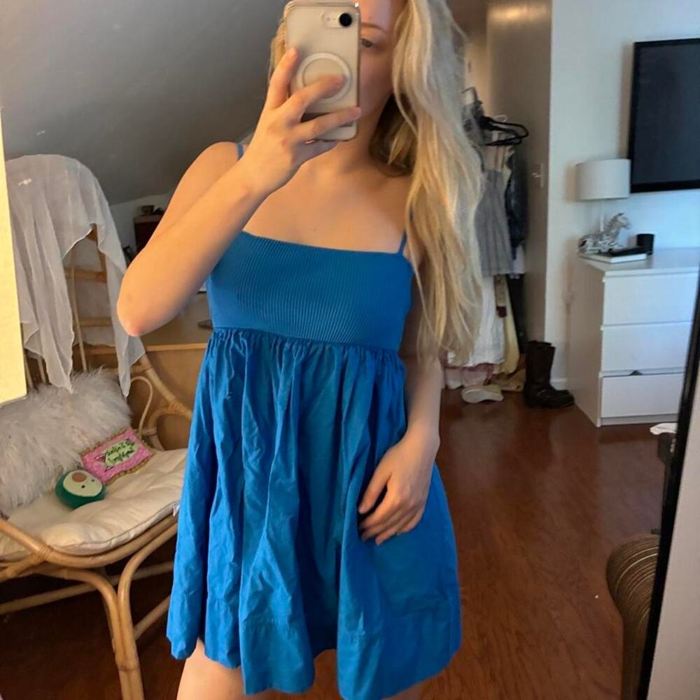 Zara blue mini dress